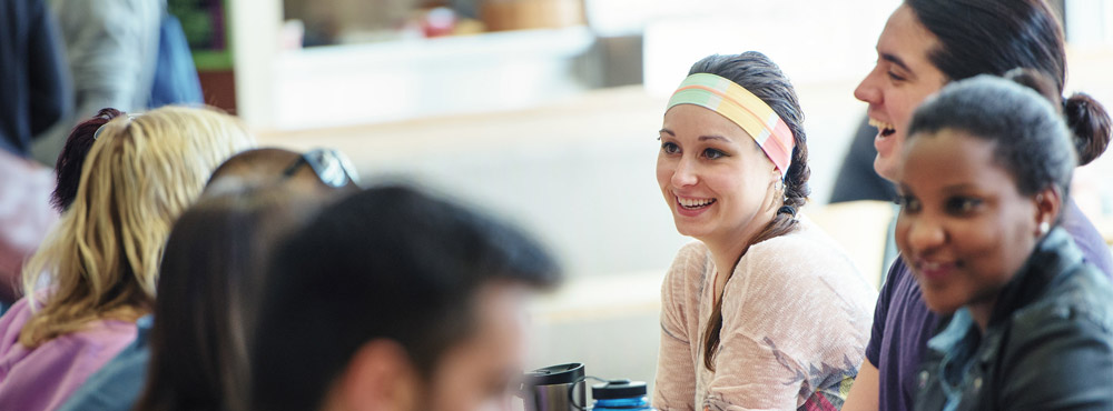 Graduate Students in Cafeteria