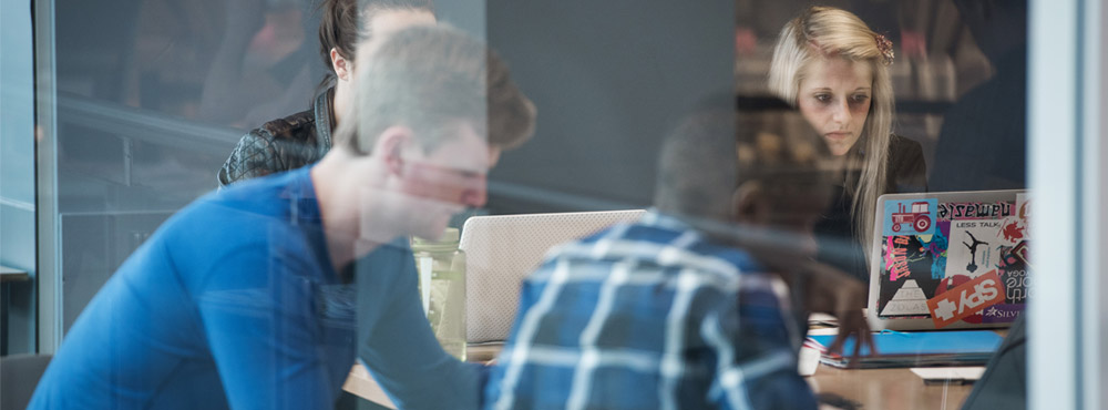 Students writing papers at UBC Okanagan